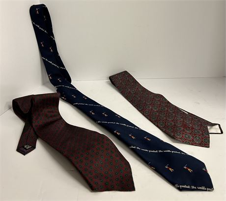 Three vintage ties