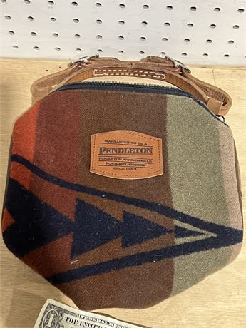 Pendleton Geometric Patterned Wool Hand Bag