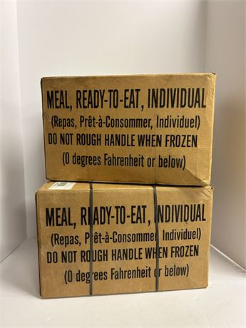 Four boxes of sealed MRE’S