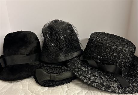 Four black women hats👒