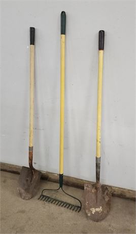 Shovel Pair & Rake