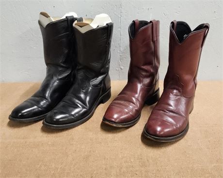 New J. Chisolm & Old West Cowboy Boots - (7-7½)