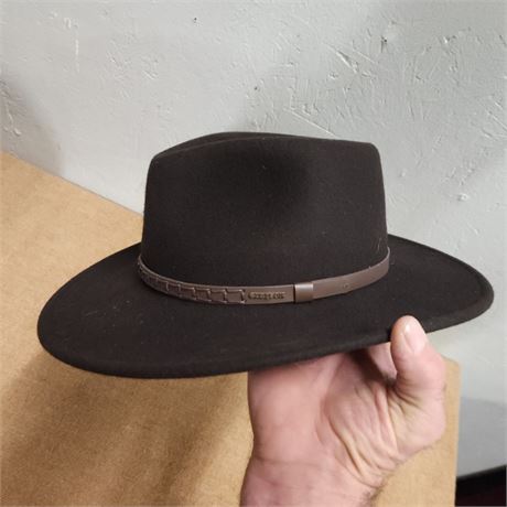 New Stetson 100%  Wool Sturgis Hat - Med.