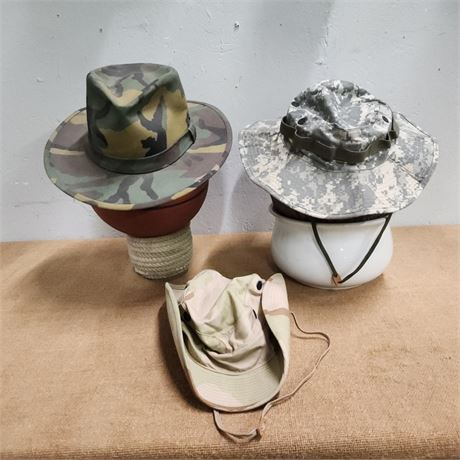 Outdoor Canvas Hat Trio - Med.