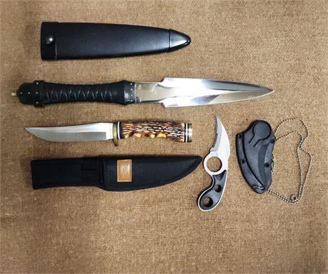 Specialty Knife Trio w/ Sheaths