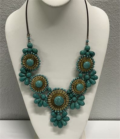 Beautiful Costume Beaded Statement Necklace