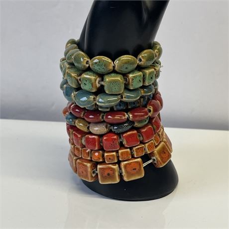 Beautiful Artisan Ceramic Beaded Bracelets