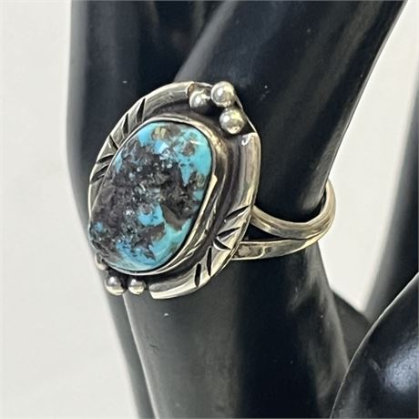 Sterling & Turquoise Ring - Sz 6