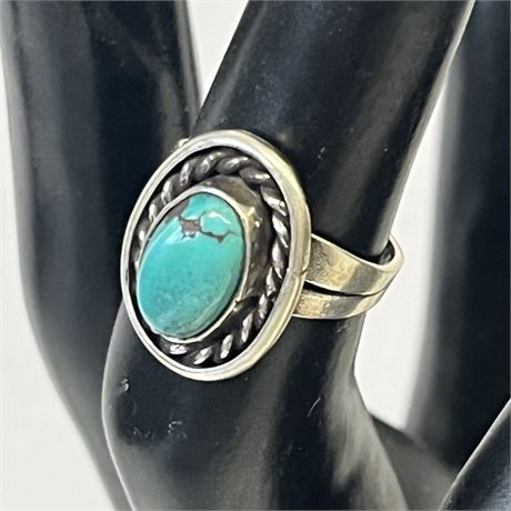 Sterling & Turquoise Ring - Sz 4