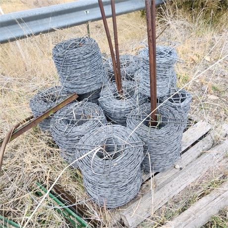 11 - New Rolls Barbed Wire & Assorted T-Posts