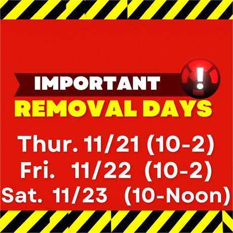 Call or email to make arrangements for alternative removal options.