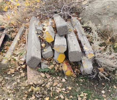 Assorted 6' Concrete Post/Stops - Approx 16pcs.