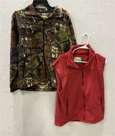 New Cabelas Fleece Jacket & Vest - sz S