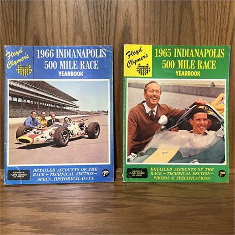 1960 Vintage Clymers Indy 500 Yearbook Pair