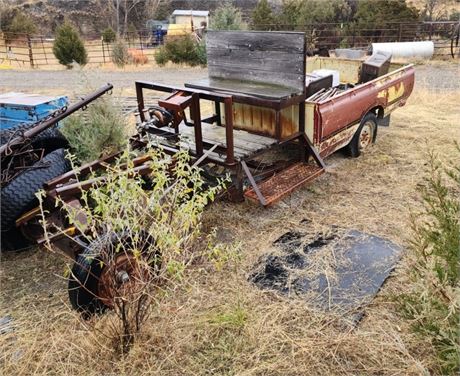 Rat Rod Frame w/ Wheels & Datsun Truck box