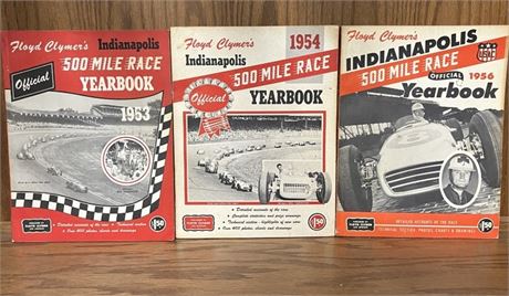 1950 Vintage Clymers Indy 500 Yearbook Trio