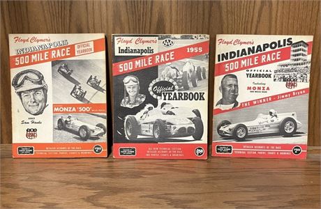 1950 Vintage Clymers Indy 500 Yearbook Trio