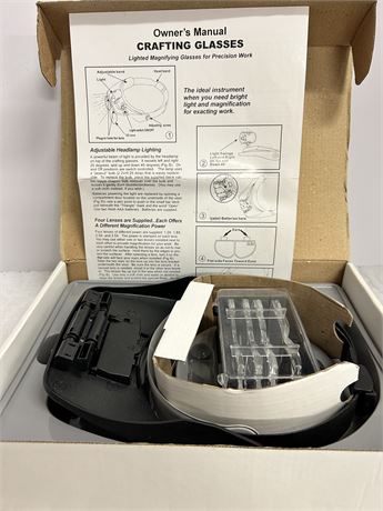 Crafting glasses lighted magnifying glasses for precision work