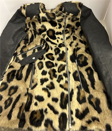 Really nice ADORE CHEETAH PRINT/LEATHER JACKET size small