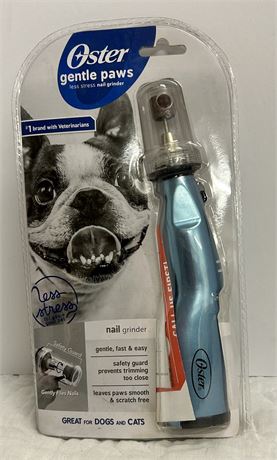 Oster Gentle paws, less stress, nail grinder, number one brand with veterinarian