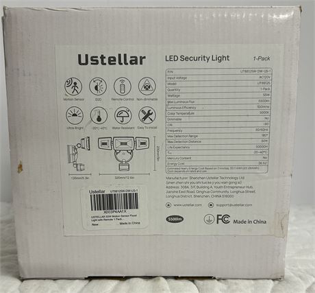 Ustellar 55w Motion sensor floodlight with the remote