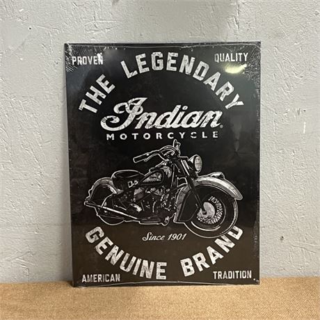 Metal Indian Motorcycle Sign