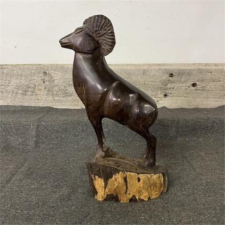 Hand Crafter Bighorn Sheep Statue