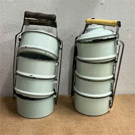 Antique Tiffin Lunch Pails