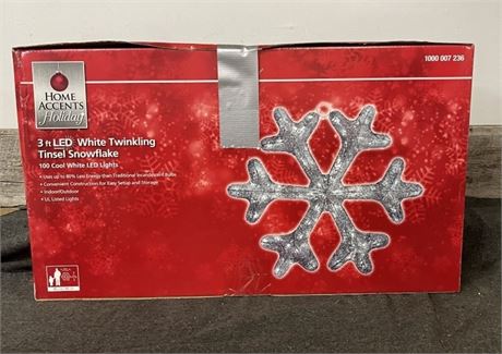 New Awesome 3ft LED Twinkle Snow flakes