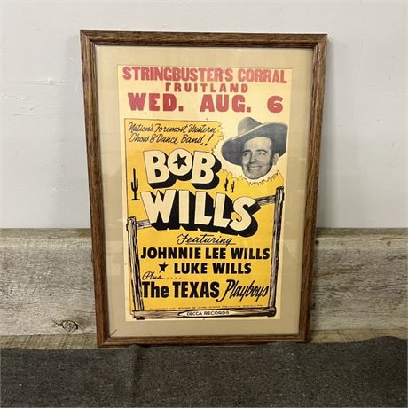 Vintage Framed Music Show Poster  15x21