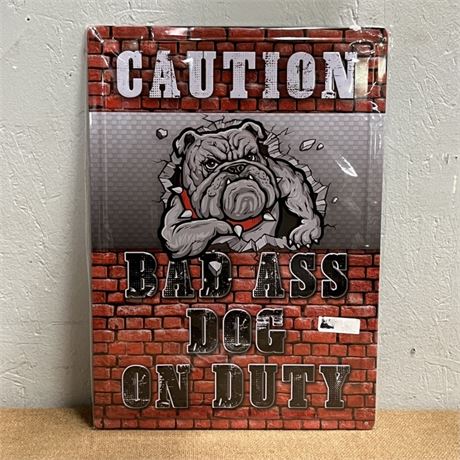 Metal Repro Watch Dog Sign