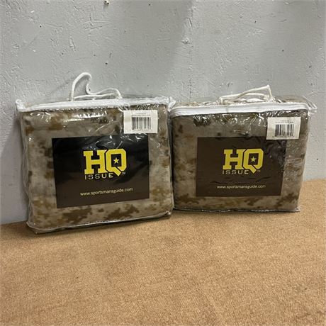 New Camo Throw Blanket Pair