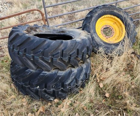 New Tractor Tires (2) Wheels (2) 18.4-28