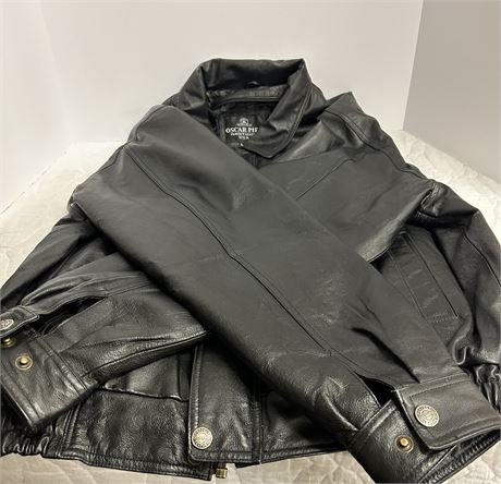 OSCAR PIEL perfect leather jacket size Large