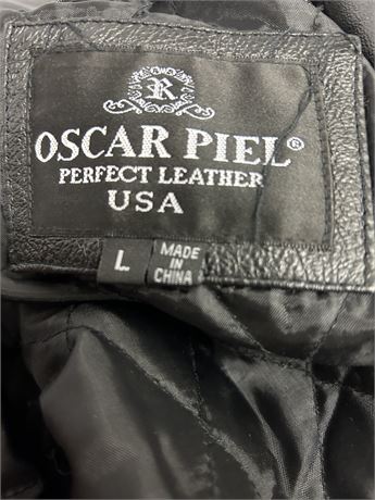 OSCAR PIEL perfect leather jacket size Large