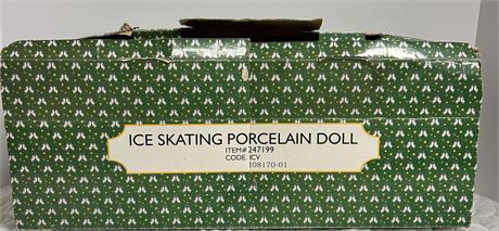 Ice-skating porcelain doll