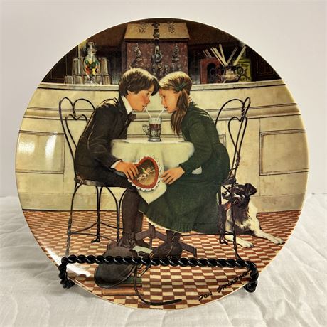 Vintage Valentine’s Day plate with certificate of authenticity 1870-80