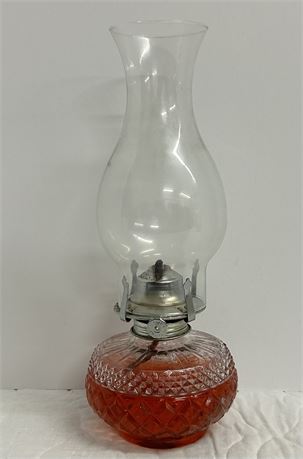 Oil lamp with oil still in it