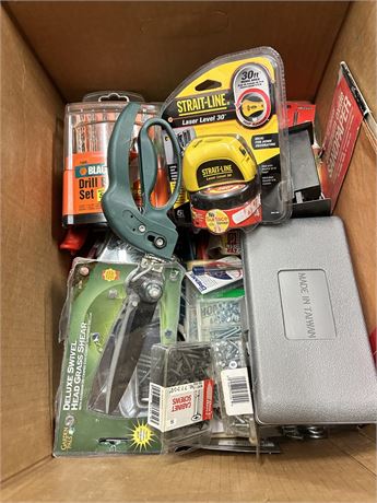 Box full of a variety of tools