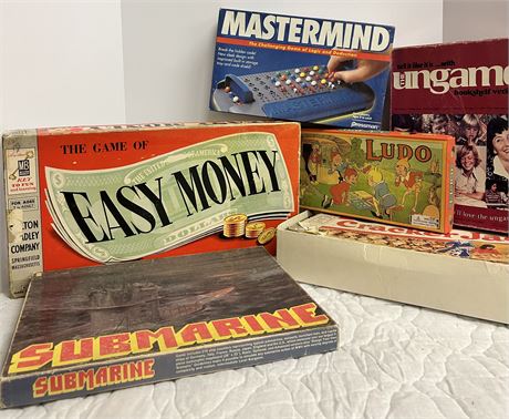 Six vintage board games