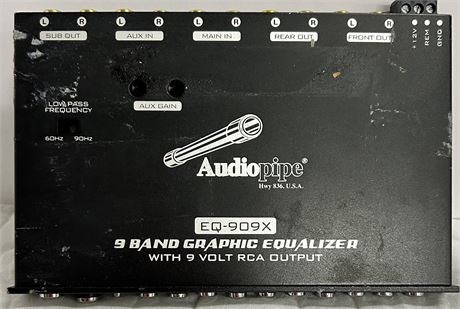 AUDIOPIPE EQ-909X 9 BAND GRAPHIC EQUALIZER