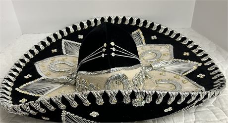 Sombrero Hat Velvet Authentic Mexican Mariachi