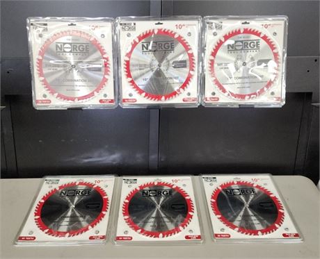 6 -  Norge 10" Combination Saw Blades (one per pack)