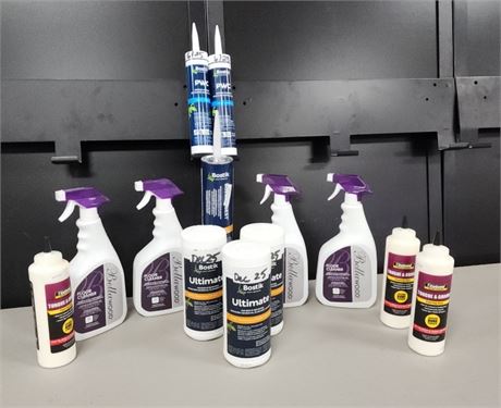 Floor Cleaner & Assorted Adhesives