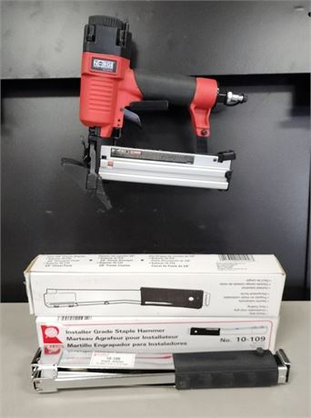 Norge Nailer/Stapler & 2 Hammer Staplers