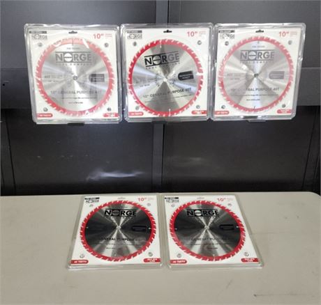 5 -  Norge 10" General Purpose Saw Blades (one per pack)