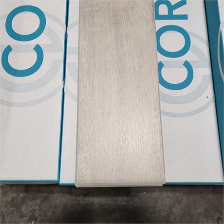 19 Boxes - Coreluxe Rigid Vinyl Plank Flooring (23.63sq.ft per box)