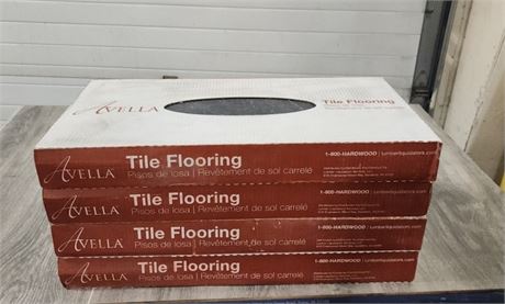 4 Boxes Avella Tile Flooring (24"x12") 8pcs. per Box