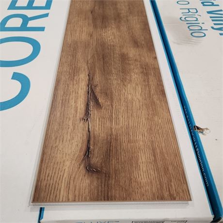 17 Boxes - Coreluxe Rigid Vinyl Plank Flooring - Loma Vista Oak 6mm+Pad