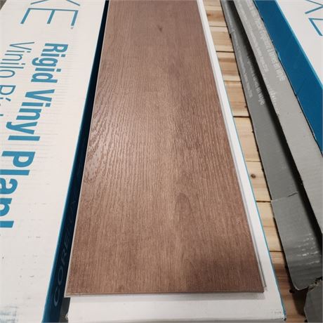 4 Boxes - Coreluxe Rigid Vinyl Plank Flooring - Claremont Maple 6mm+Pad